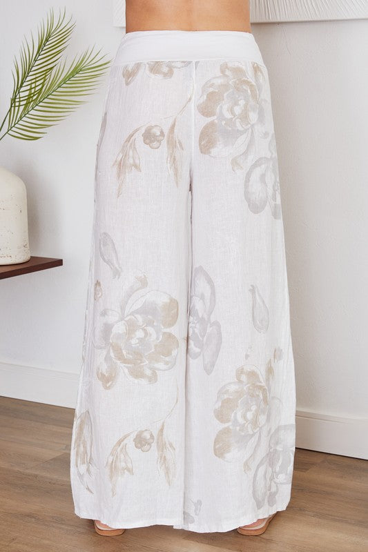 Wide Leg Linen Pants