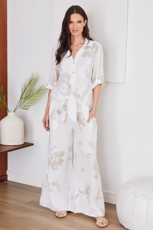 Wide Leg Linen Pants