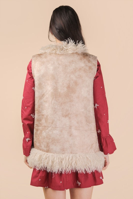 FAUX SUEDE BOHO VEST