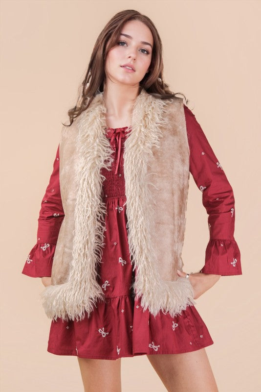 FAUX SUEDE BOHO VEST