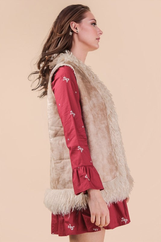 FAUX SUEDE BOHO VEST