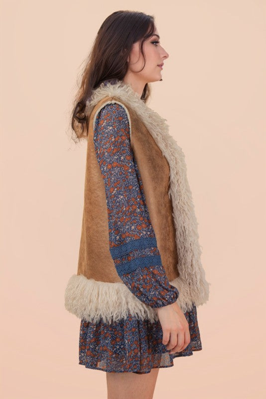 FAUX SUEDE BOHO VEST