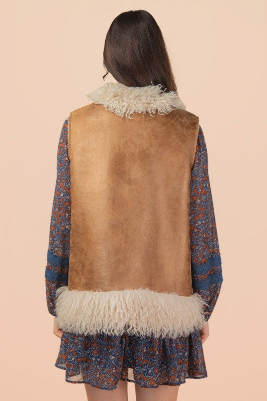 FAUX SUEDE BOHO VEST