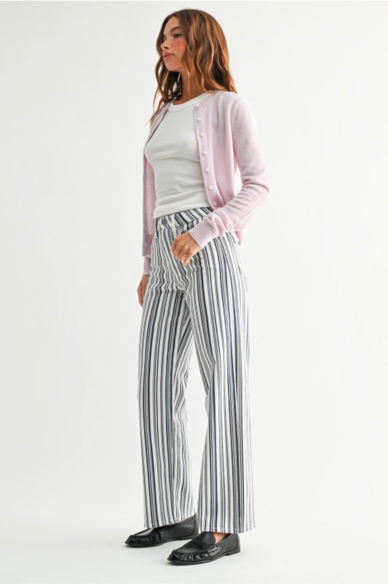 Pin Stripe Straight Pants