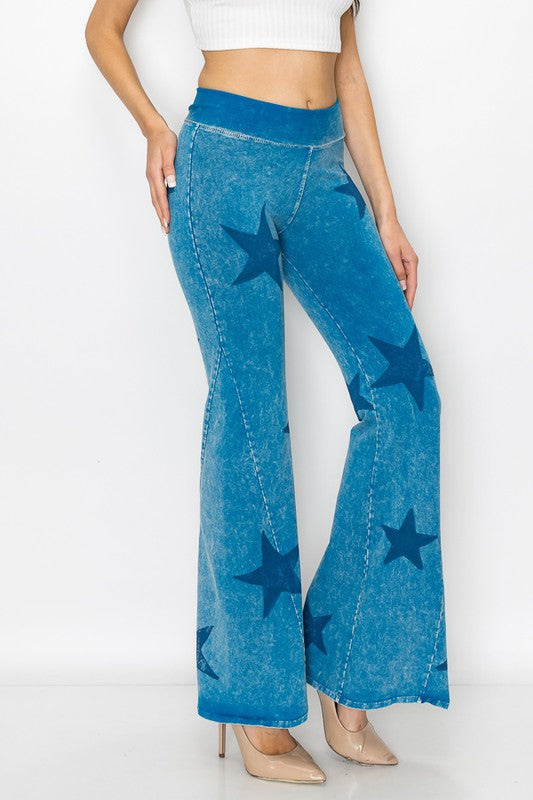 T-Party Star Print Flare Pants