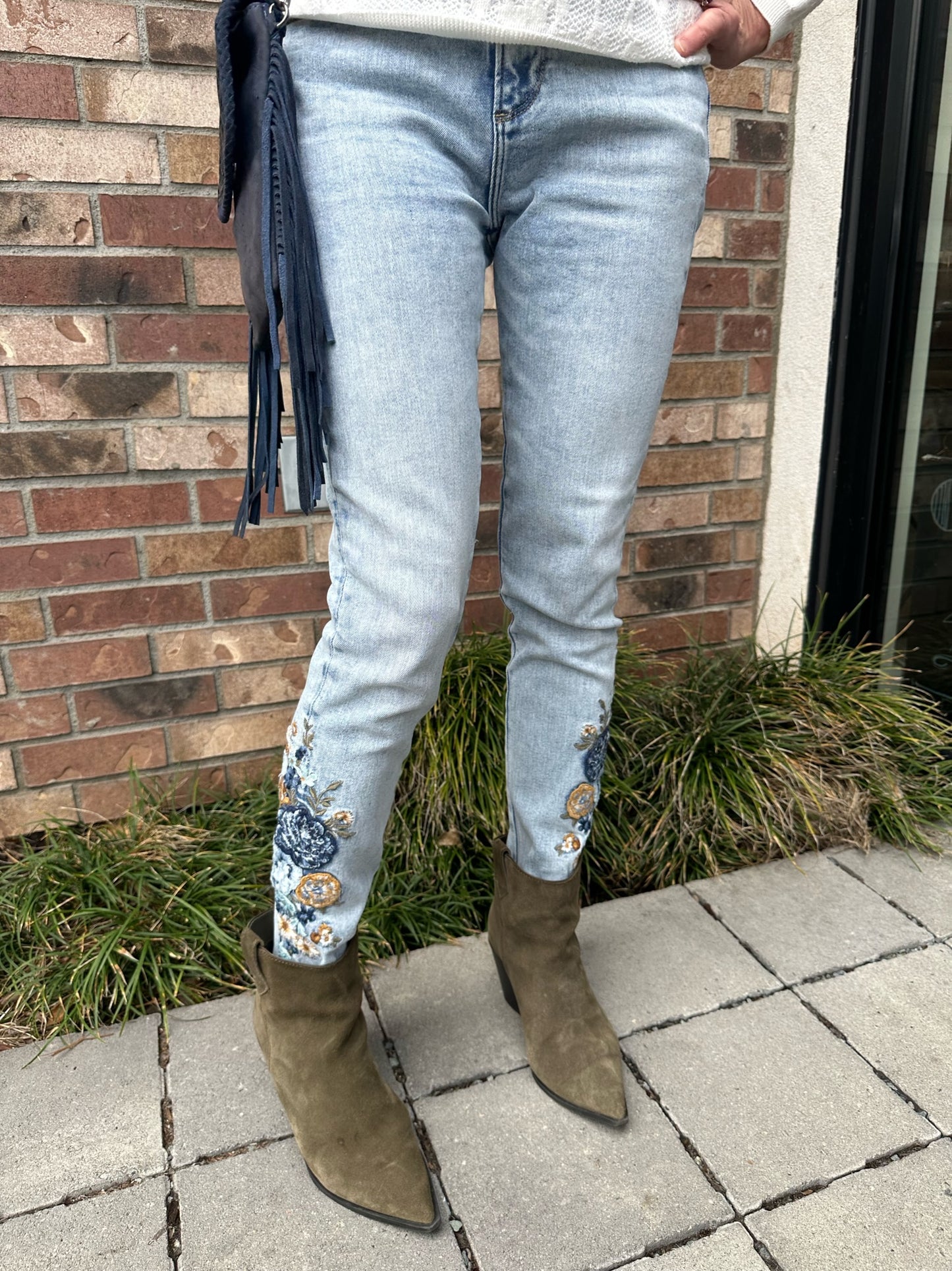 Driftwood Jackie Skinny Embroidered Jeans
